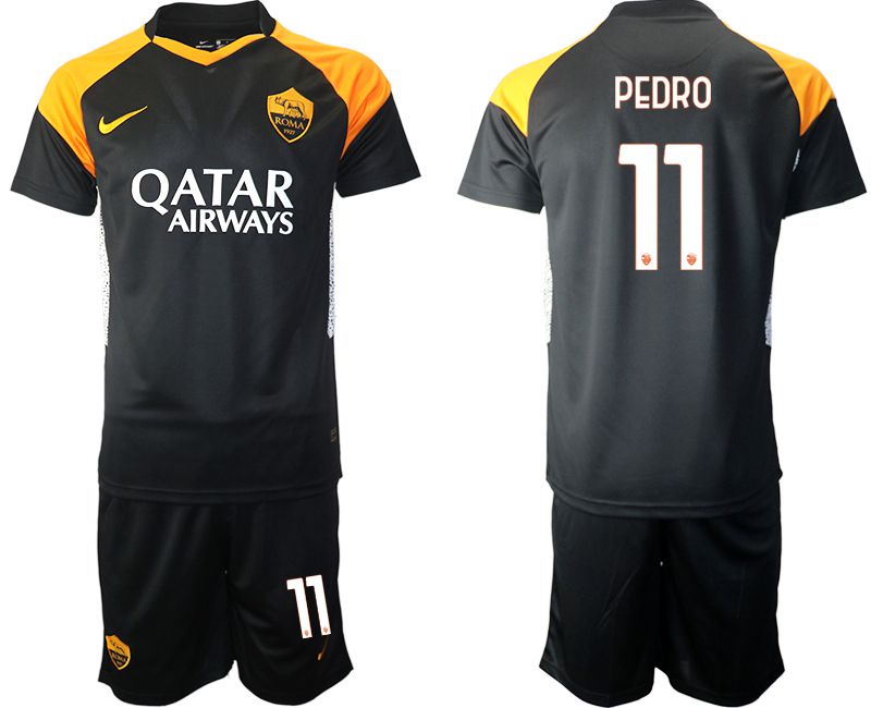 Men 2020-2021 club Rome away #11 black Soccer Jerseys